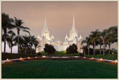 San Diego Temple - Autumn Sky by Robert A Boyd