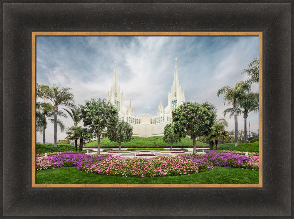 San Diego Temple - Chrome Series by Robert A Boyd