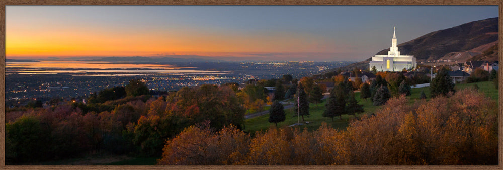 Bountiful Temple - Valley Wide Panoramic by Robert A Boyd