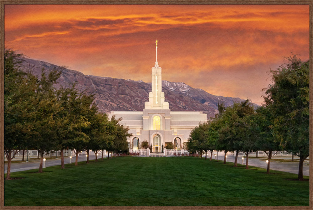 Mt Timpanogos Temple - Sunrise by Robert A Boyd