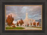 Mt Timpanogos Temple - Autumn Trees by Robert A Boyd