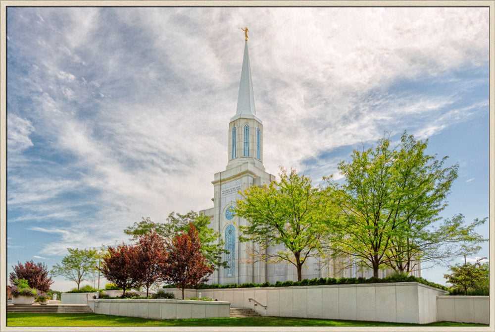 St Louis Temple - Summer Trees by Robert A Boyd