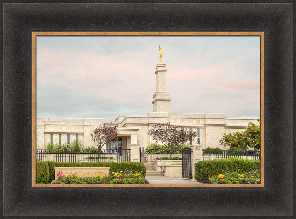 Monticello Temple - Pink Clouds by Robert A Boyd
