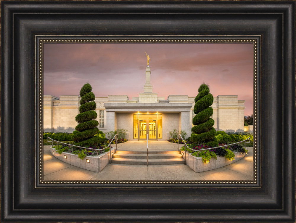 Spokane Temple - Evening by Robert A Boyd