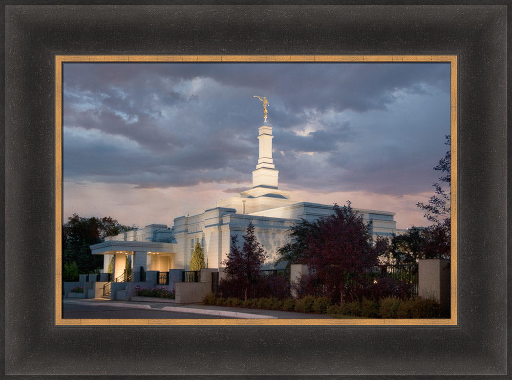 Edmonton Temple - Stormy Sky by Robert A Boyd