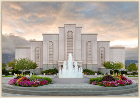 Albuquerque Temple - Spring Fountains by Robert A Boyd