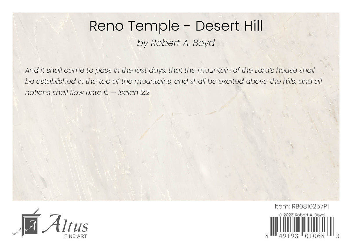 Reno Temple - Desert Hill