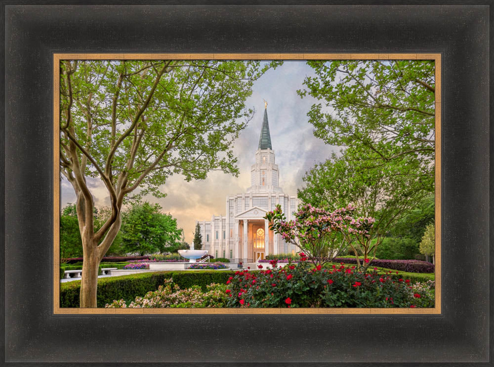 Houston Temple - Blossoms by Robert A Boyd
