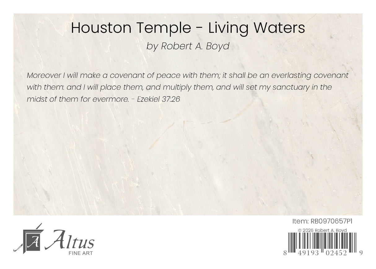Houston Temple - Living Waters by Robert A Boyd