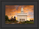 Nauvoo Temple - Sunrise with Joseph and Hyrum by Robert A Boyd - Art 14