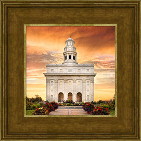 Majestic white temple of the Church of Jesus Christ of Latter-day Saints in Salt Lake City, Utah, by Altus Fine Arts.