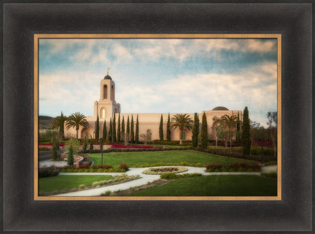 Newport Beach Temple - Vintage Blue Sky by Robert A Boyd