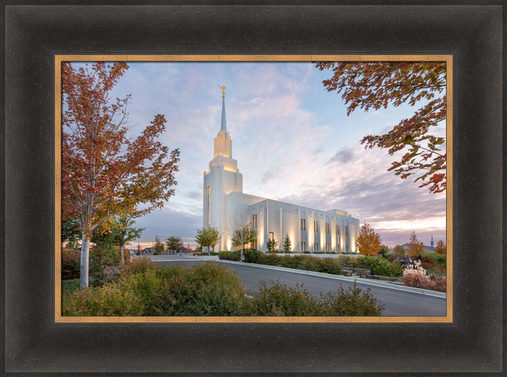 Twin Falls Temple - Evening by Robert A Boyd