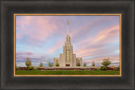 Twin Falls Temple - Evening Glow by Robert A Boyd