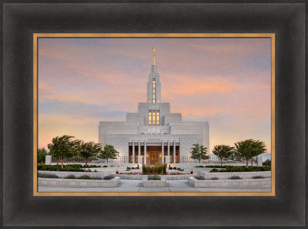 Draper Temple - Sunrise by Robert A Boyd