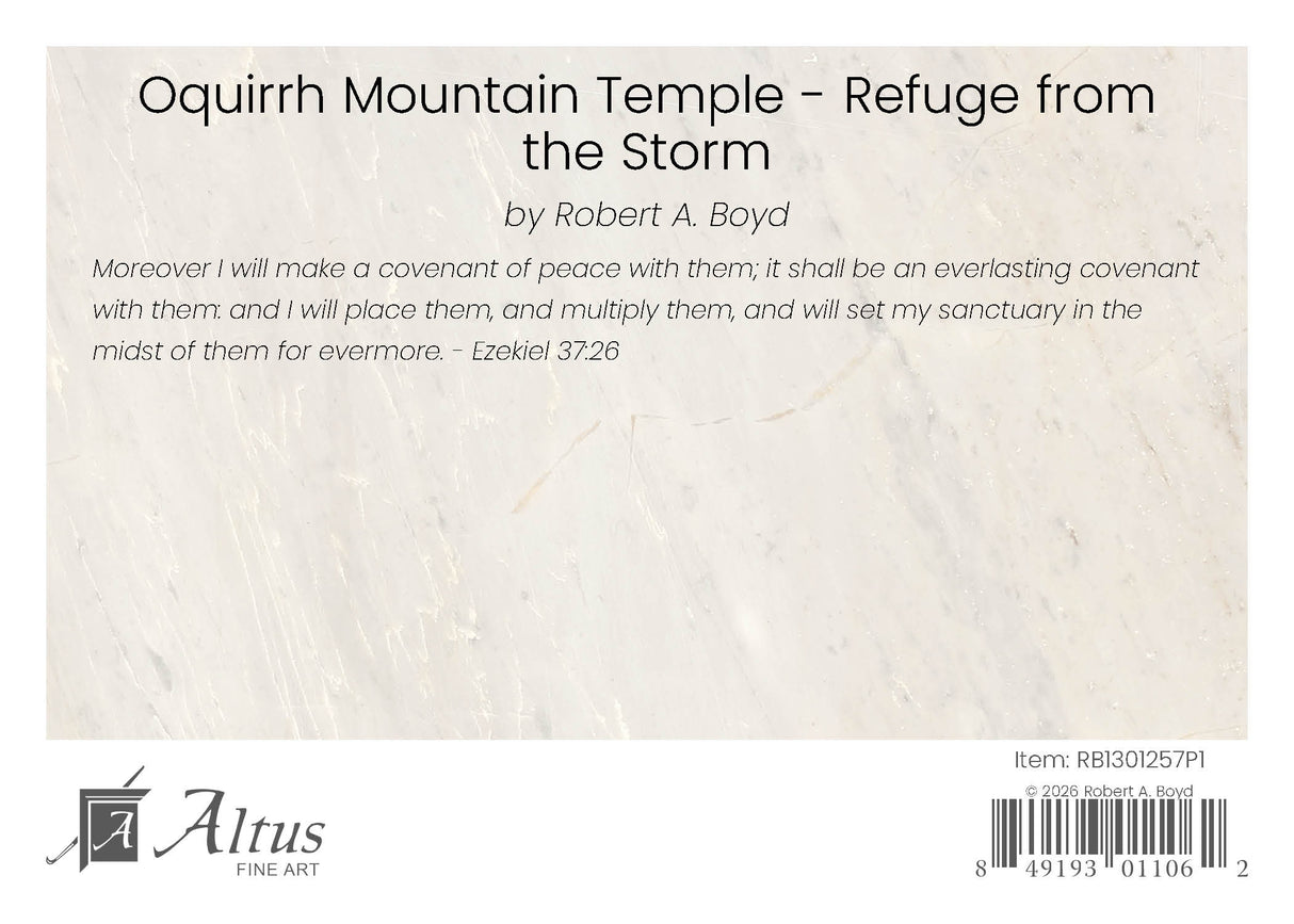 Oquirrh Mountain Temple - Refuge from the Storm by Robert A Boyd