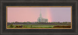 Oquirrh Mountain Temple - Rainbow Sky panoramic by Robert A Boyd