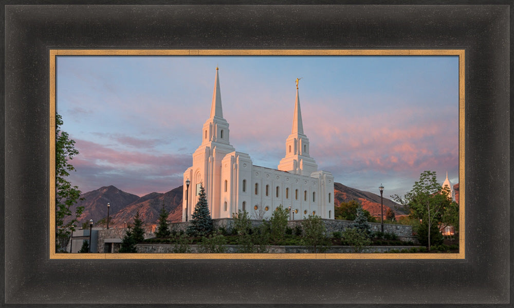 Brigham City Temple - Sunrise by Robert A Boyd