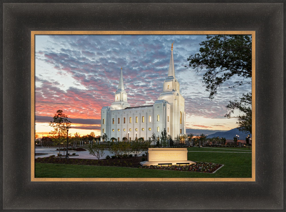 Brigham City Temple - Sunset by Robert A Boyd