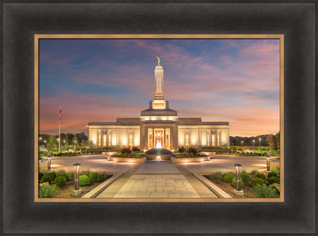 Indianapolis Temple - Sunset by Robert A Boyd