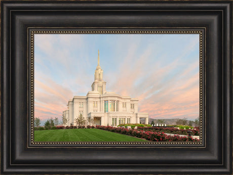 Payson Temple - Evening Glow by Robert A Boyd