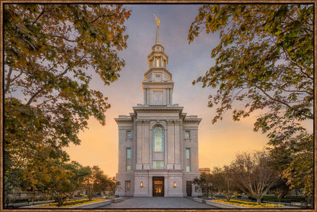 Philadelphia Temple - Through the Trees by Robert A Boyd