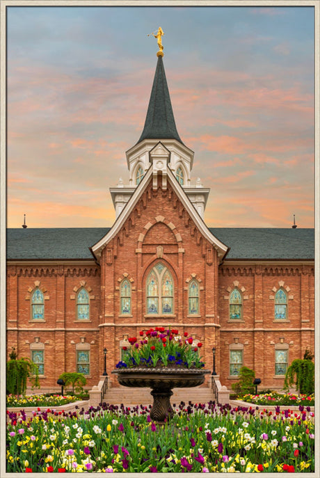 Provo City Center Temple - Garden Flowers by Robert A Boyd