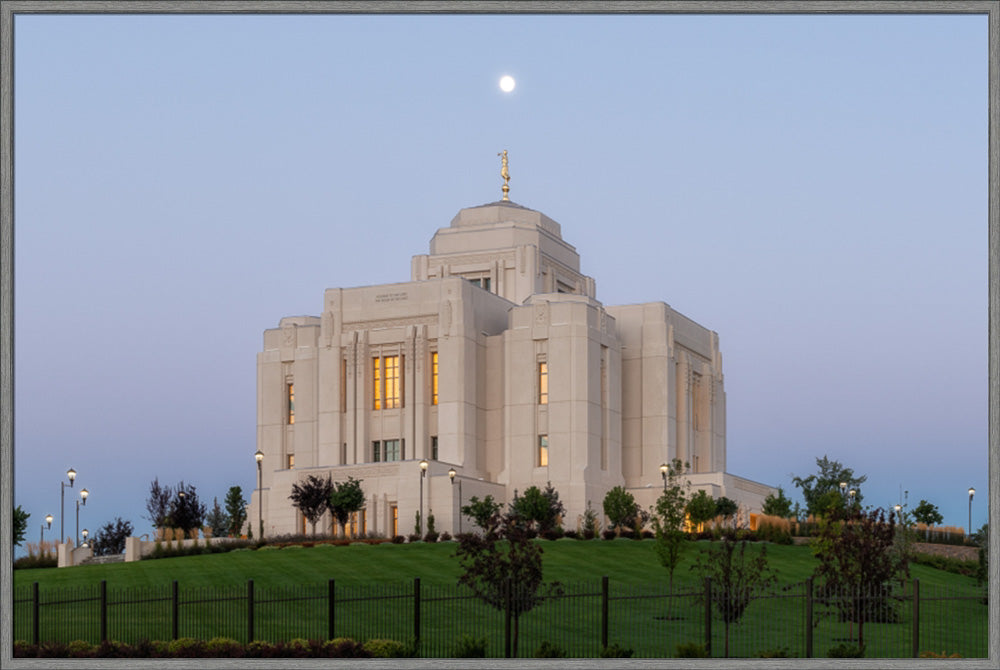Meridian Temple - At Moonset by Robert A Boyd