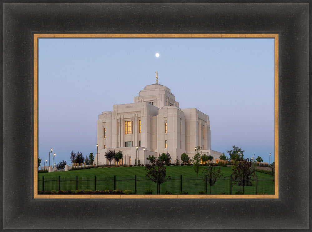 Meridian Temple - At Moonset by Robert A Boyd