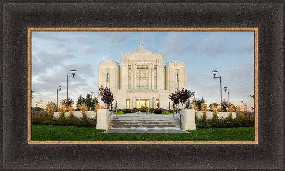 Meridian Temple - Morning Glow Panorama by Robert A Boyd