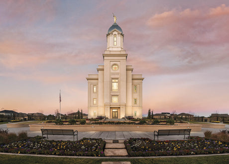 Cedar City Temple - Morning by Robert A Boyd