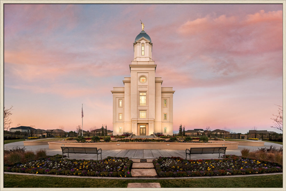 Cedar City Temple - Morning by Robert A Boyd