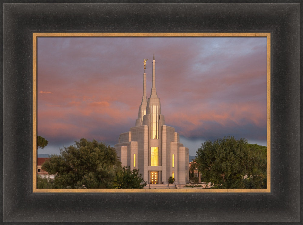 Rome Temple - Gold Reflection by Robert A Boyd