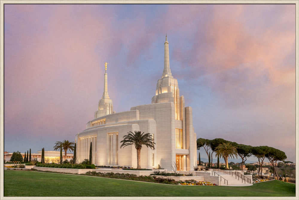 Rome Temple - Evening Glow by Robert A Boyd