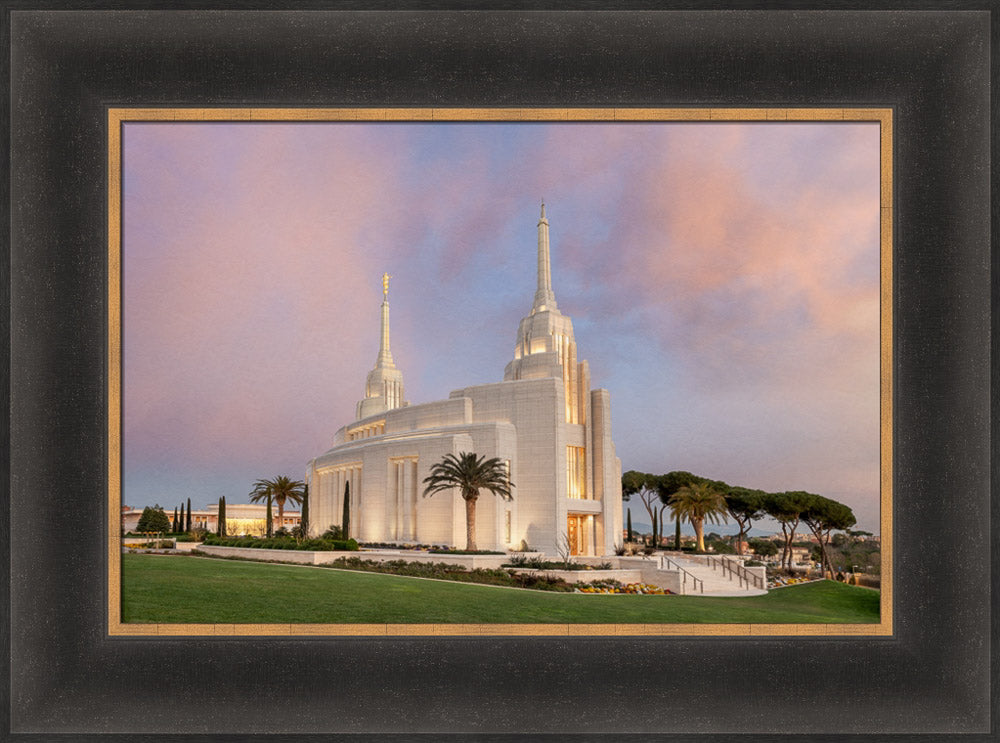 Rome Temple - Evening Glow by Robert A Boyd