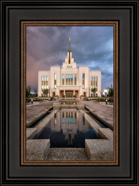 Saratoga Springs Temple - Ponder - framed giclee canvas