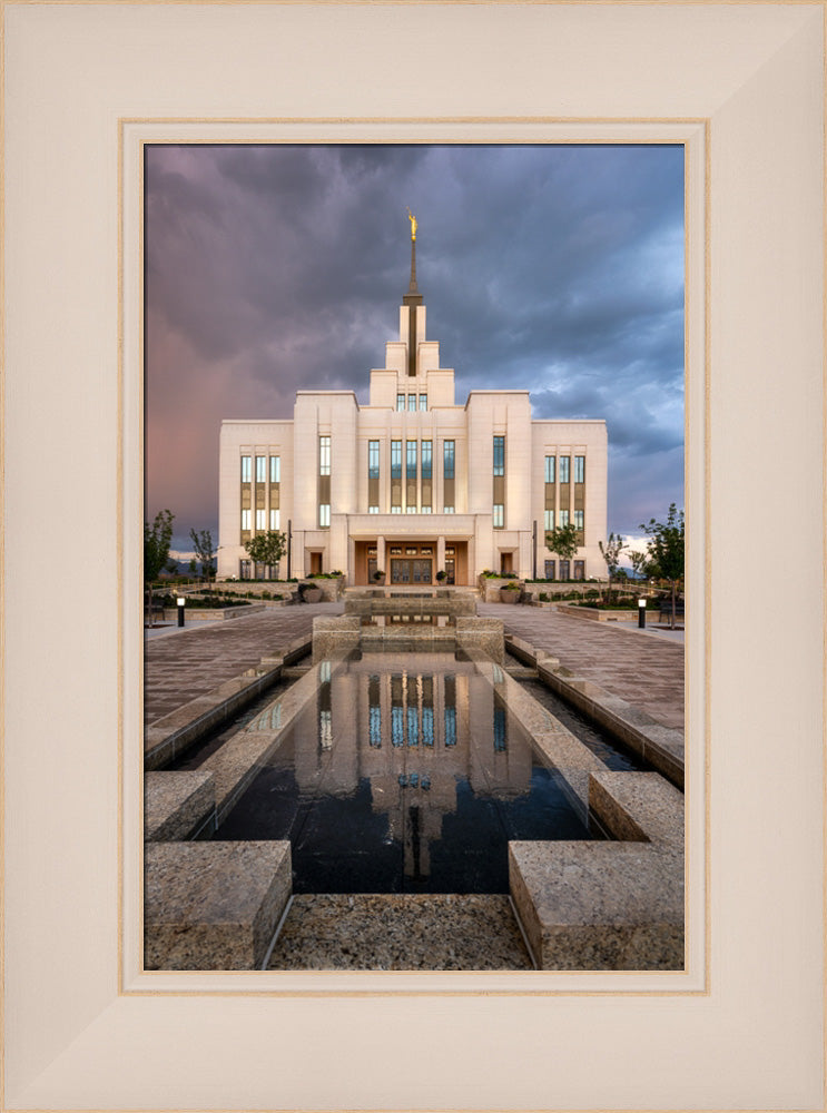 Saratoga Springs Temple - Ponder - framed giclee canvas