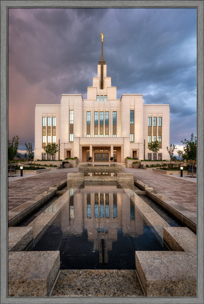 Saratoga Springs Temple - Ponder - framed giclee canvas