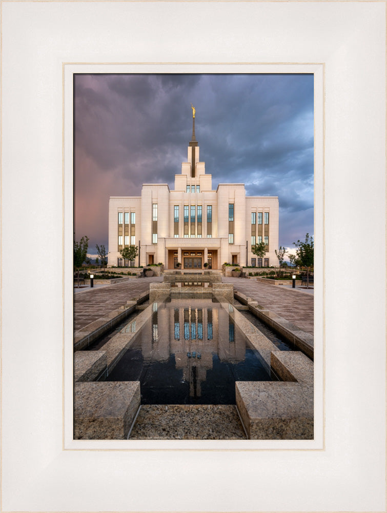 Saratoga Springs Temple - Ponder - framed giclee canvas