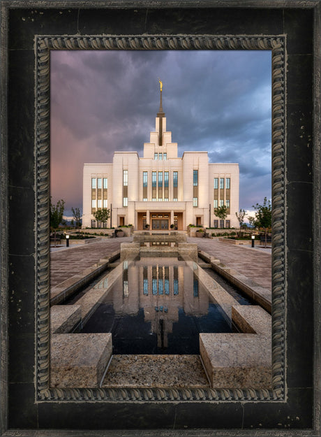 Saratoga Springs Temple - Ponder - framed giclee canvas