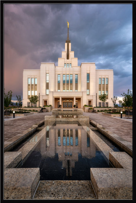 Saratoga Springs Temple - Ponder - framed giclee canvas