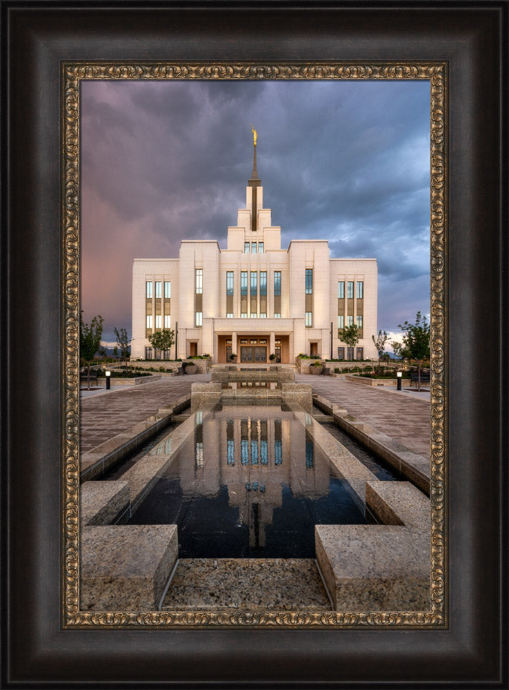 Saratoga Springs Temple - Ponder - framed giclee canvas