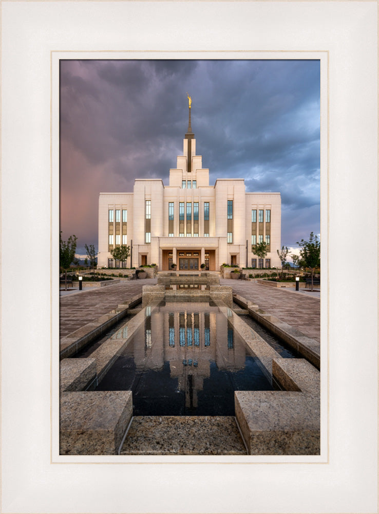 Saratoga Springs Temple - Ponder - framed giclee canvas