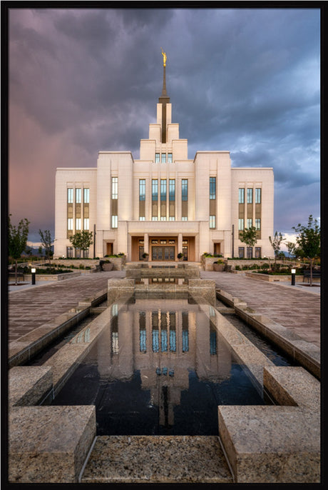 Saratoga Springs Temple - Ponder - framed giclee canvas