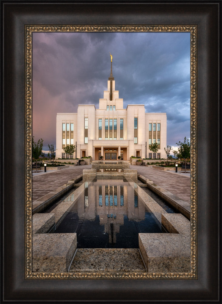 Saratoga Springs Temple - Ponder - framed giclee canvas