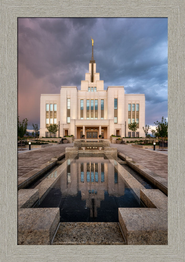 Saratoga Springs Temple - Ponder - framed giclee canvas