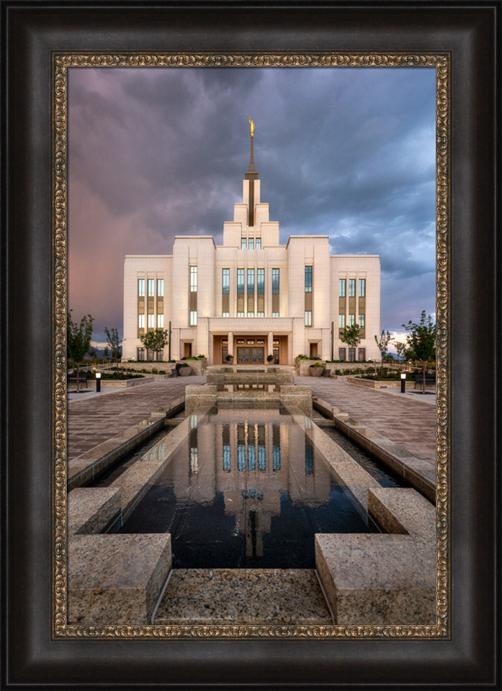 Saratoga Springs Temple - Ponder - framed giclee canvas