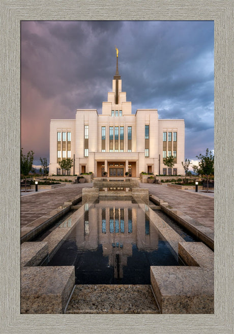 Saratoga Springs Temple - Ponder - framed giclee canvas