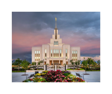 Saratoga Springs Temple - Garden Sunset