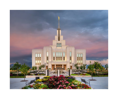 Saratoga Springs Temple - Garden Sunset